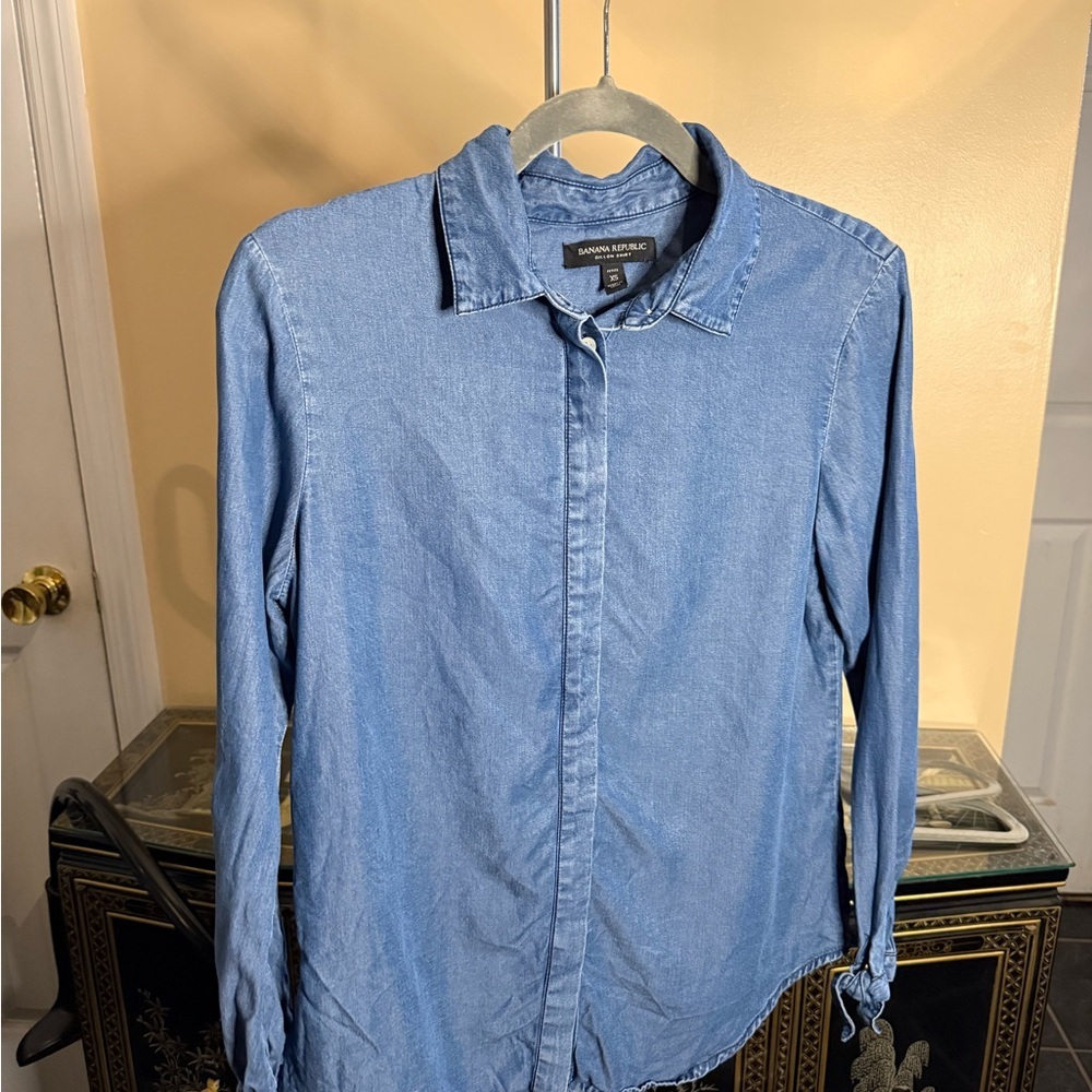 Banana Republic Denim Dressy Blouse